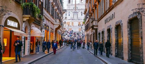 high end shopping streets in rome